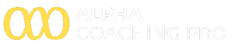 Logo Alpha Coaching Pro blanco trans